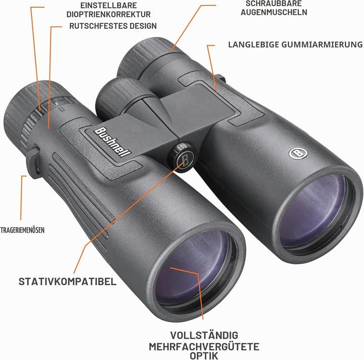 Bushnell - Legend - Fernglas - 10x50 - Dachkantprisma - Schwarz - Voll multivergütet - BB1050W, 10x5