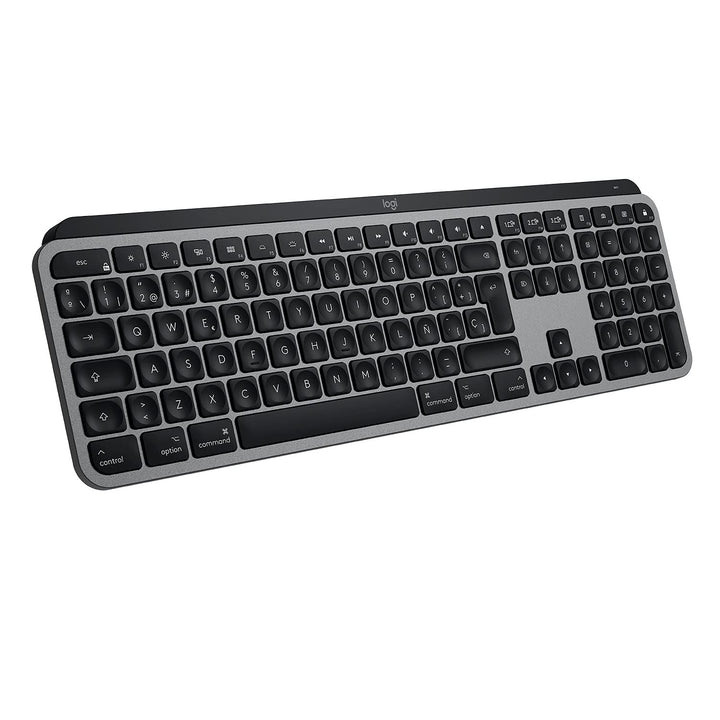 Logitech MX Keys for Mac – Fortschrittliche hintergrundbeleuchtete kabellose Tastatur, Spanisches QW