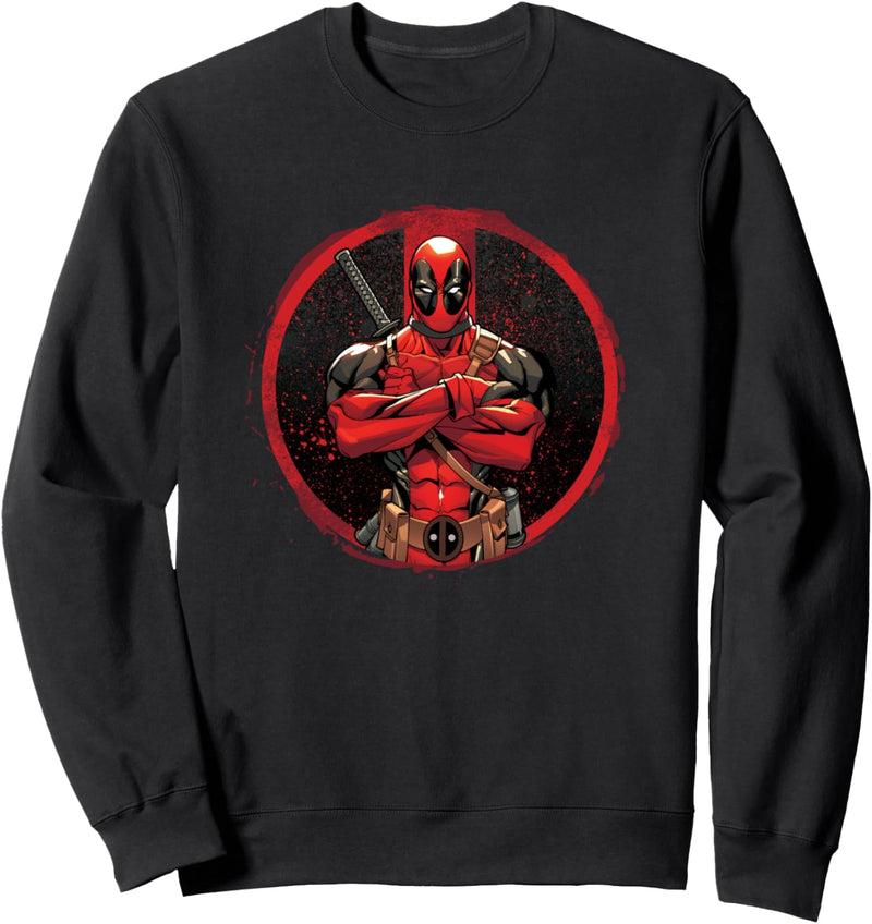 Marvel Deadpool Distressed Circle Sweatshirt