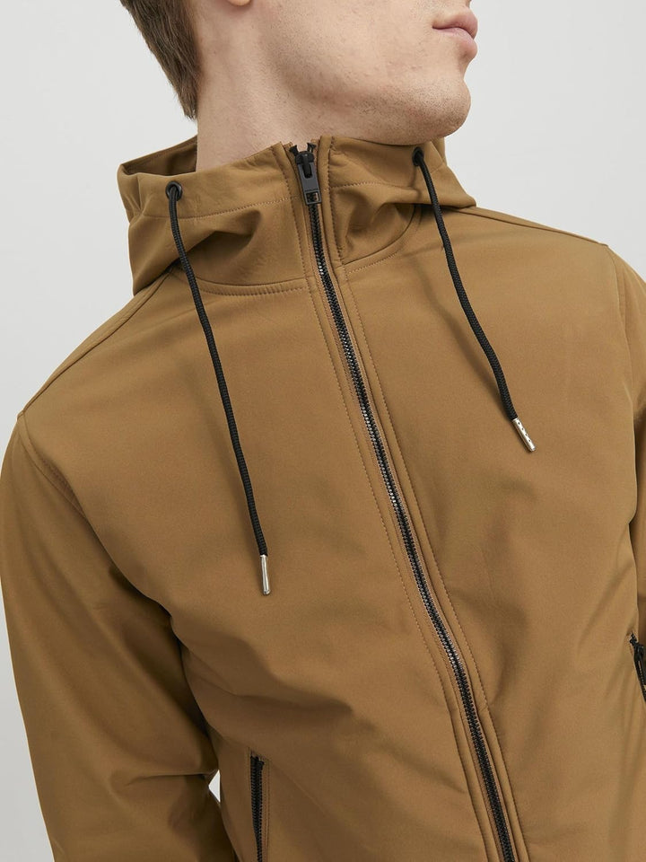 JACK & JONES Male Softshell Jacke Softshell Jacke, Otter