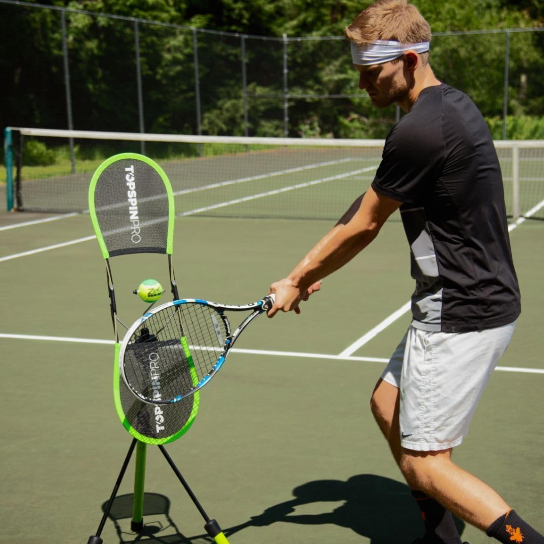 TopspinPro Tennis Trainer | Das Original | Topspin in nur 2 Minuten am Tag Lernen | Einzigartiges Te