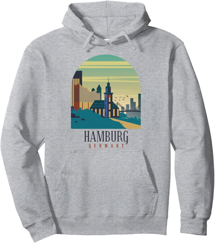 Hamburg Skyline Illustration Hamburg Liebe Geschenk Hamburg Pullover Hoodie