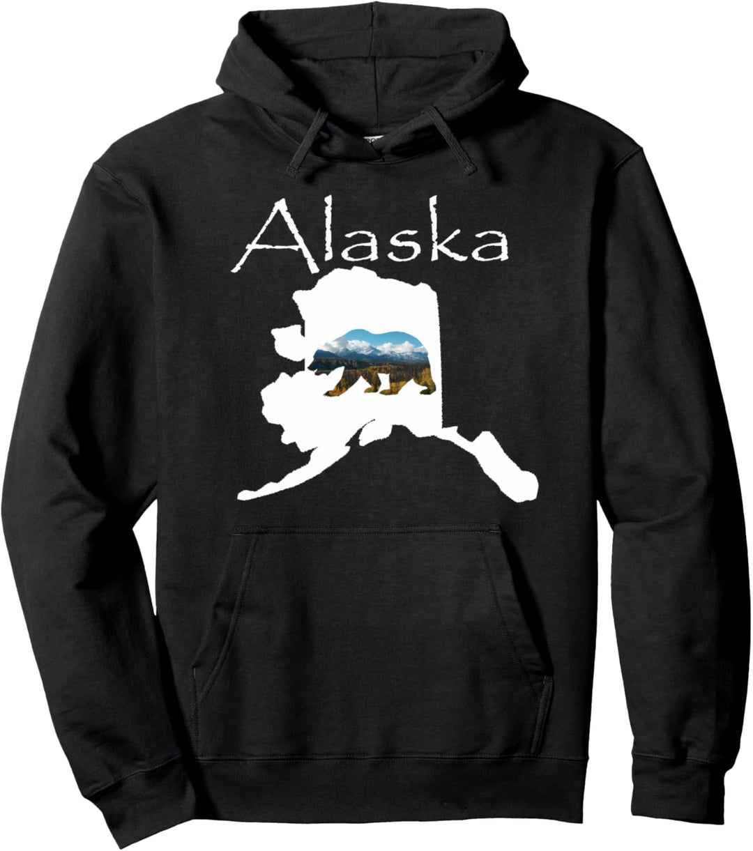 Alaskan Bear Paw Scenic Alaska Grizzlybär Pullover Hoodie