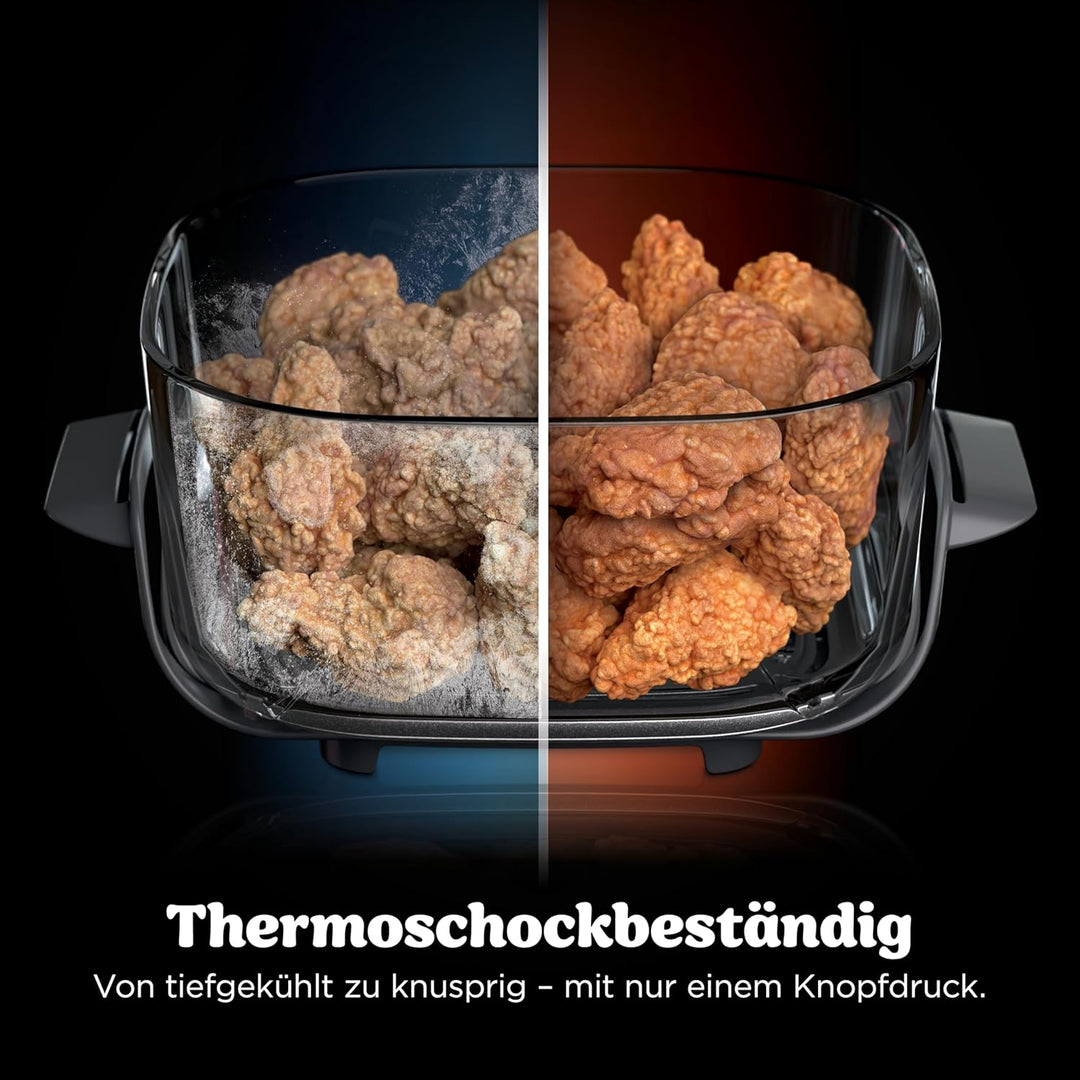 Ninja CRISPi Tragbare Heissluftfritteuse, 3,8 l & 1,4 l, 4-in-1: Heissluftfrittieren, Braten, Warmha