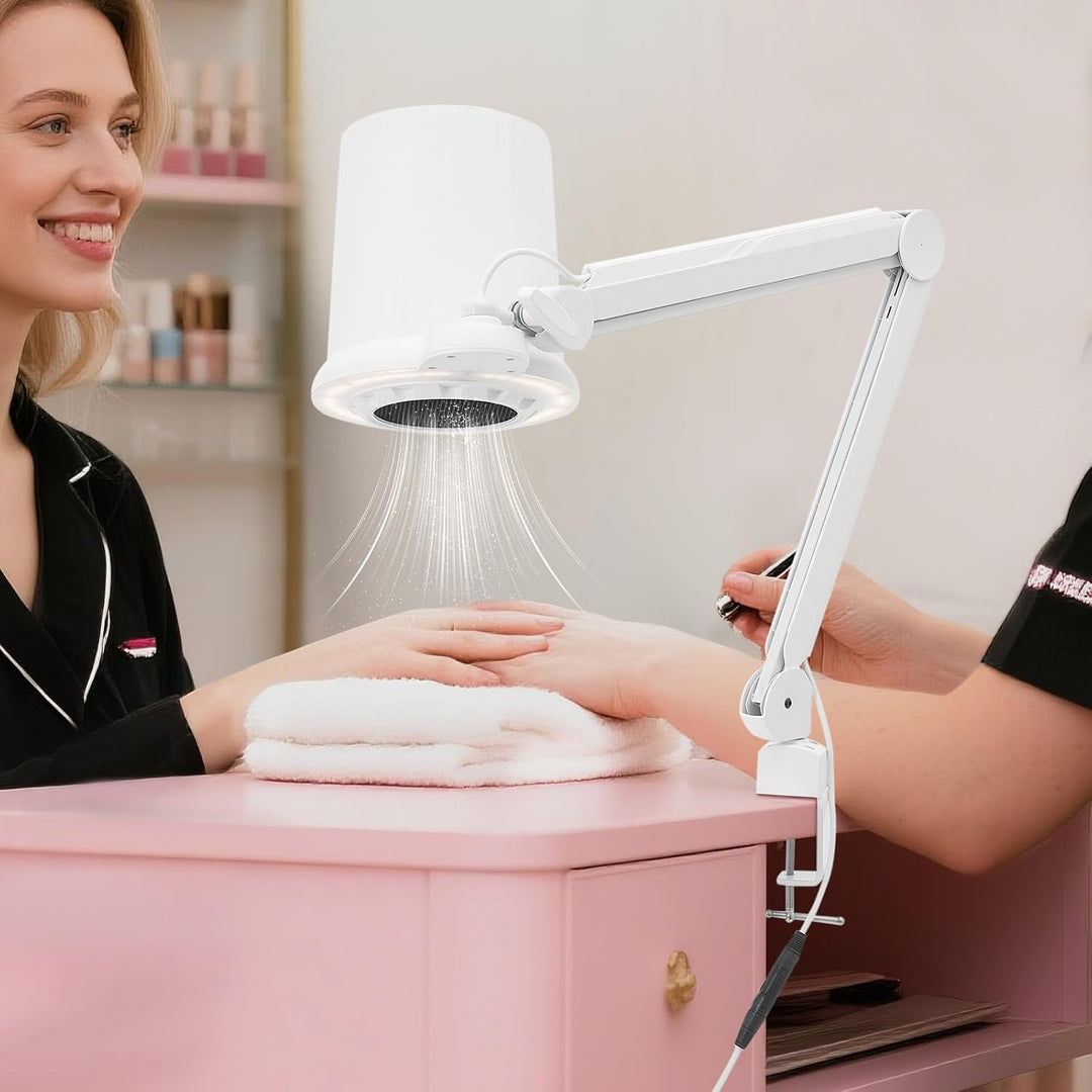 Nagelstaubsauger mit 3-farbiges LED-Licht 55W Nagelstaubsammler Maniküre Nagelstaubsammelmaschine 2