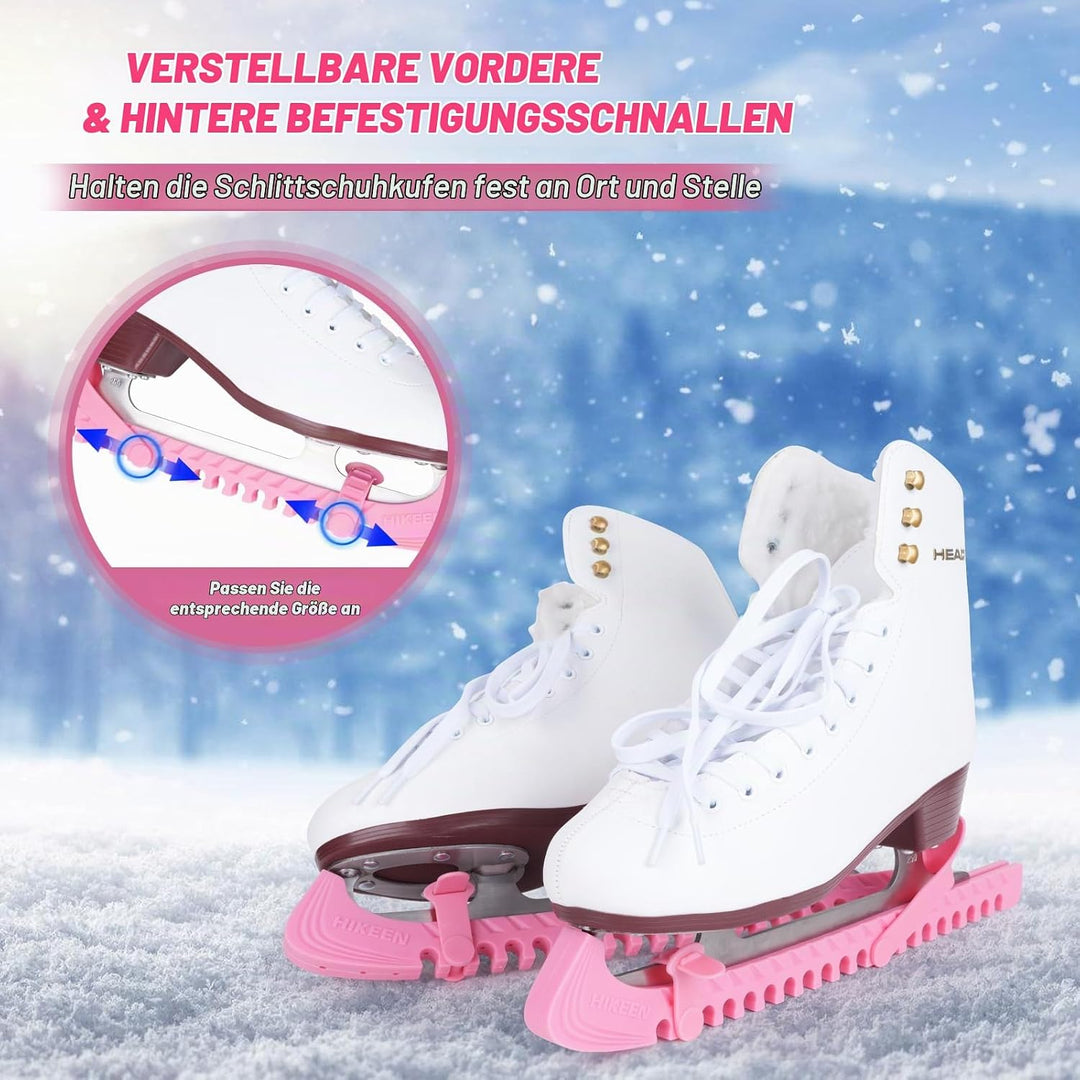 BOOSTEADY Schlittschuhschutz Verstellbarer Spatenschutz Kufenschoner für Eishockeyschlittschuhe Schl