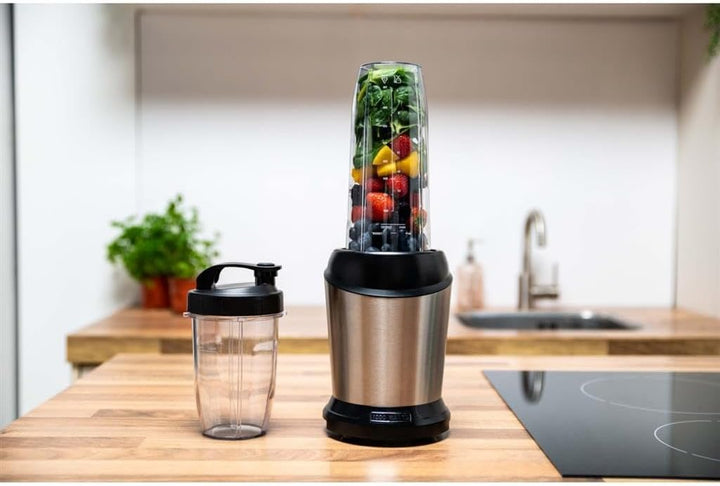 alpina Smoothie Maker 1200 W - Mixer 1L - Mixer Smoothie Maker - mit 500 ML Mitnehmbecher und Deckel