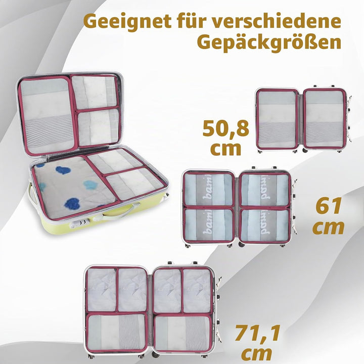 Packing Cubes 12-teilig, Grosse Koffer Organizer &amp; Packtaschen für Koffer zum Gepäckpacken, Familien