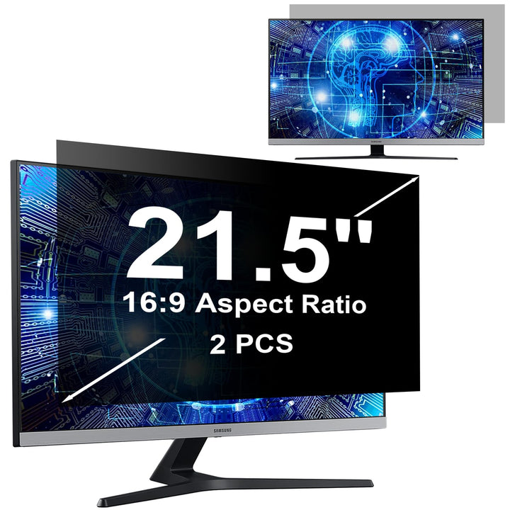 2 Stück 21.5 Zoll Sichtschutz für Computer Monitor Blickschutzfilter 16:9, Anti-Blaulichtfilter Blen