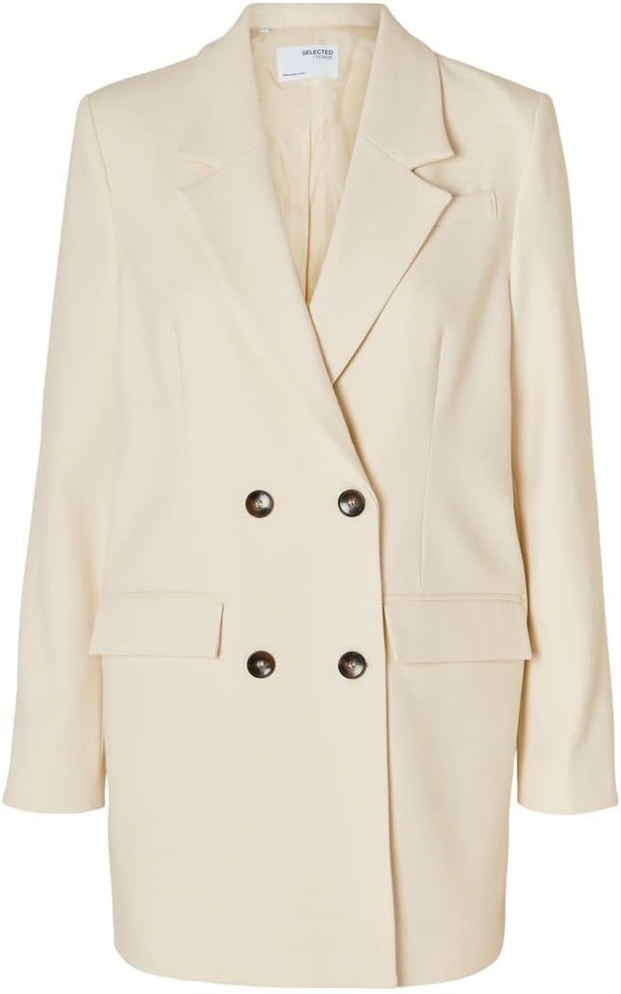 SELECTED FEMME Damen Slfmyla Ls Relaxed Noos Blazer 40 Birch, 40 Birch