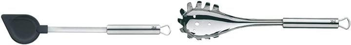 WMF Profi Plus Kochlöffel 32 cm, Cromargan Edelstahl teilmattiert & Profi Plus Spaghettilöffel 32 cm