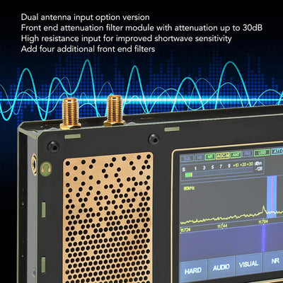 50 kHz-2 GHz SDR-Empfänger Malahit SDR-Empfänger, 3,5-Zoll-Touchscreen, 3600-mAh-Akku, AM SSB NFM WF