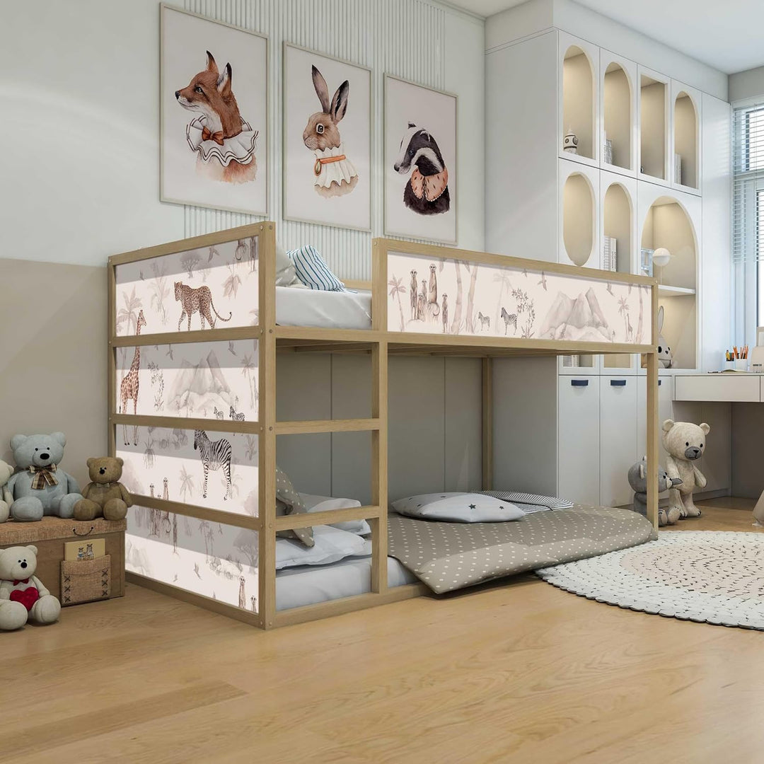 WANDKIND Aufkleber für IKEA KURA Kinderbett Hochbett Klebefolie Möbelfolie Sticker Kinderzimmer Safa