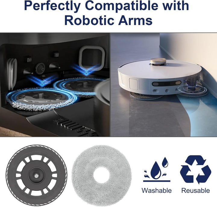Wischpads mit Wischplatten Ersatzteile für Dreame L10s Pro Ultra Heat / L20 Ultra / X40 Ultra / X30