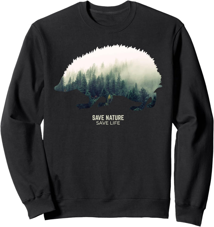 Igel Tiere im Wald Umwelt Klimaschutz Sweatshirt