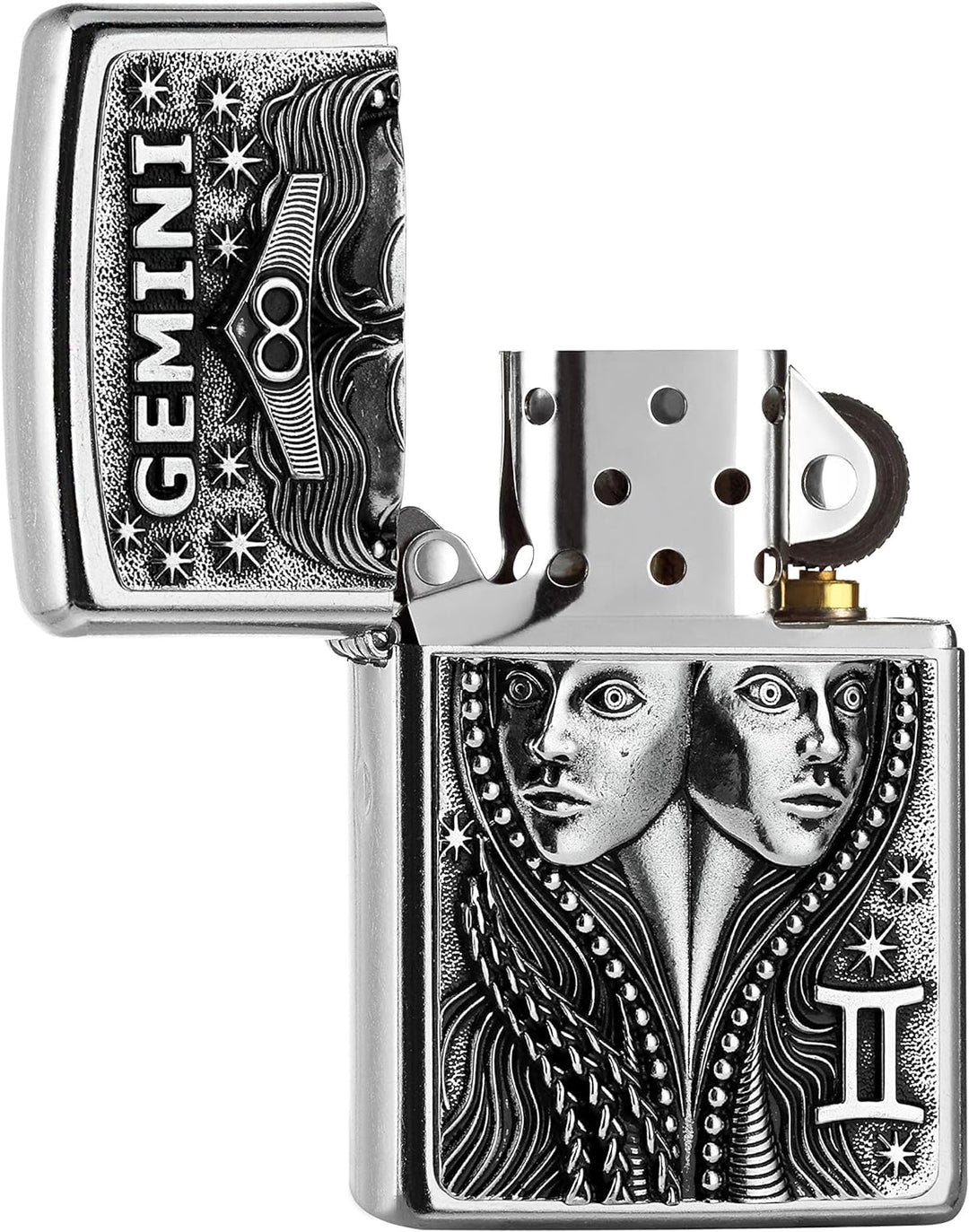 Zippo 2006503 PL 207 Gemini Tierkr. V19 Feuerzeug,Messing,Design,5,83,81,2