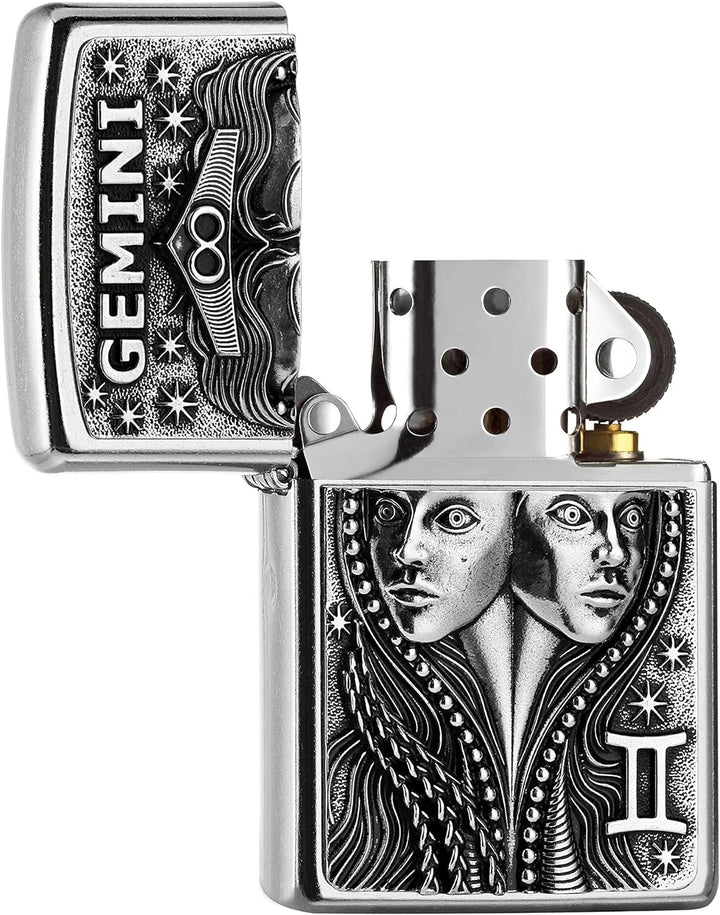 Zippo 2006503 PL 207 Gemini Tierkr. V19 Feuerzeug,Messing,Design,5,83,81,2