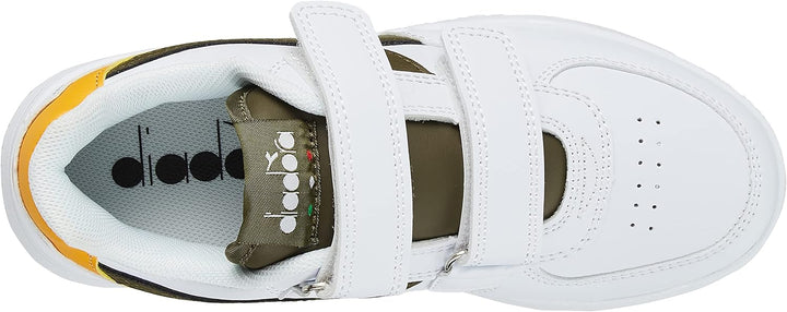 Diadora Unisex Kinder Raptor Low Ps Gymnastikschuh 31 EU Weiss Grün, 31 EU Weiss Grün
