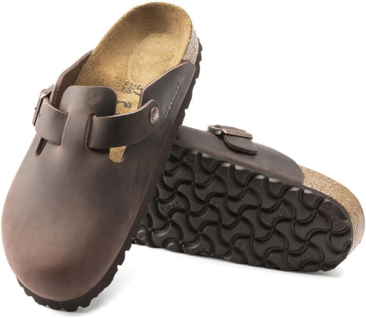Birkenstock Classic BOSTON Unisex-Erwachsene Clogs 35 EU Schmal Braun Habana, 35 EU Schmal Braun Hab