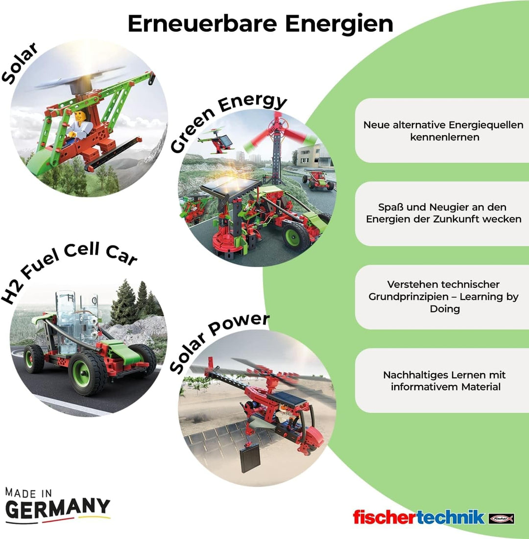 fischertechnik 559879 PROFI Green Energy – Bausatz für Kinder ab 9 Jahren, Experimentierkasten für S