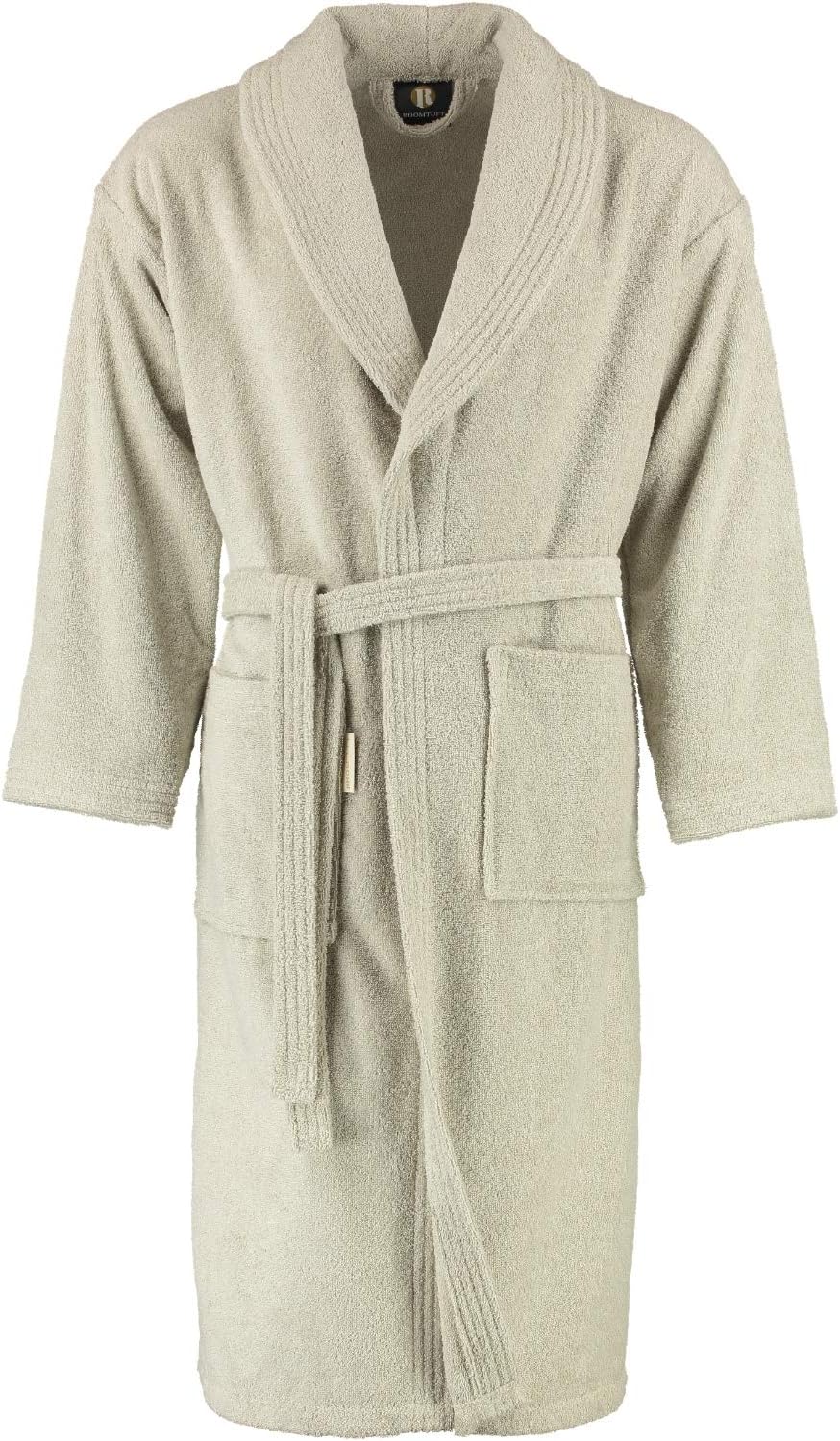 Rhomtuft Bademäntel unisex Schalkragen Sir & Lady stone - 320 M M Stone, M Stone