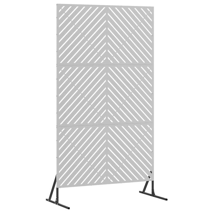 vidaXL Sichtschutz Grau 100 x 50 x 180 cm Stahl, Moderner Garten Sichtschutz, rechteckige Outdoor-Tr