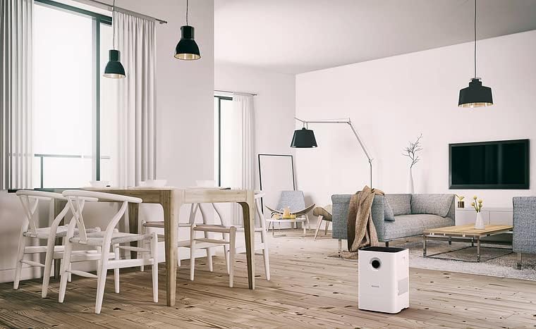 BONECO Luftbefeuchter W200 I 4,5L Wassertank I für Räume bis 50 m² I sehr leise mit 27dB I 2 Leistun