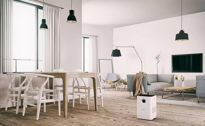 BONECO Luftbefeuchter W200 I 4,5L Wassertank I für Räume bis 50 m² I sehr leise mit 27dB I 2 Leistun
