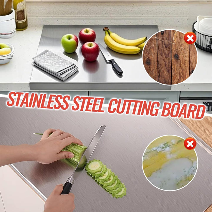 Edelstahl Schneidebrett 30 x 40cm, Arbeitsplatte Küche Schneidbrett, Stainless Steel Cutting Board,
