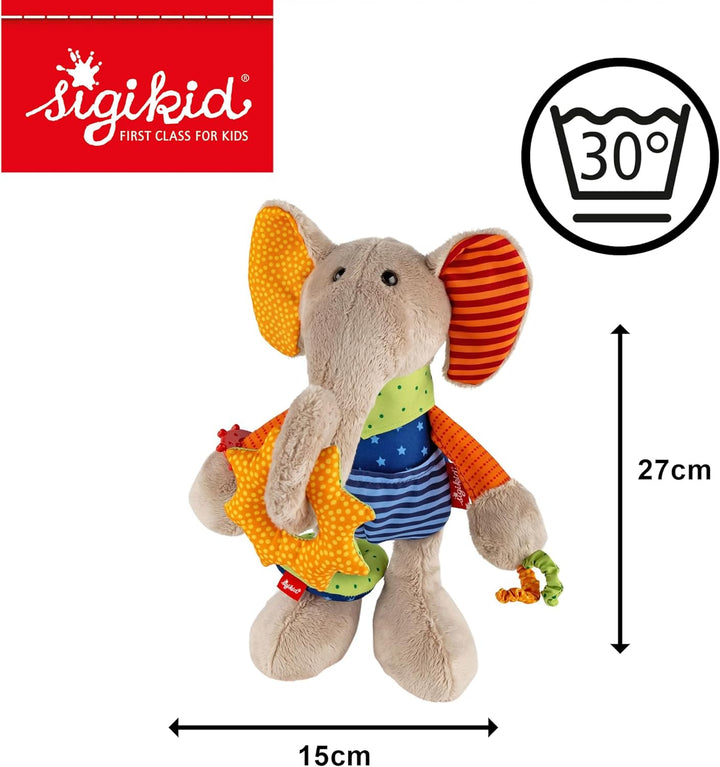 SIGIKID 40863 Aktiv-Elefant Baby Activity PlayQ Mädchen und Jungen Babyspielzeug empfohlen ab 3 Mona