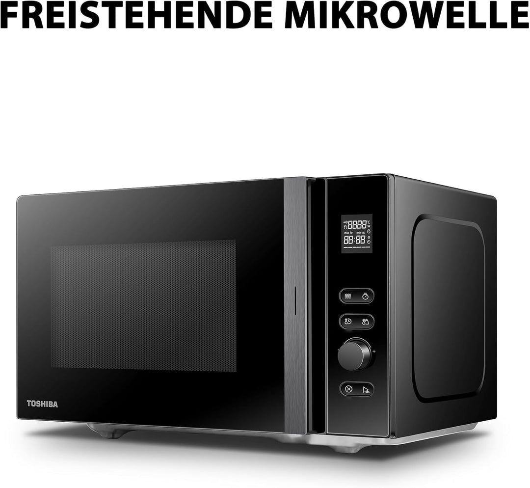 Toshiba MV-AM20T(BK) Mikrowelle/Solo-Mikrowelle/ 20 L/ 800 W/ 5 Leistungsstufen/ 12 Automatikprogram