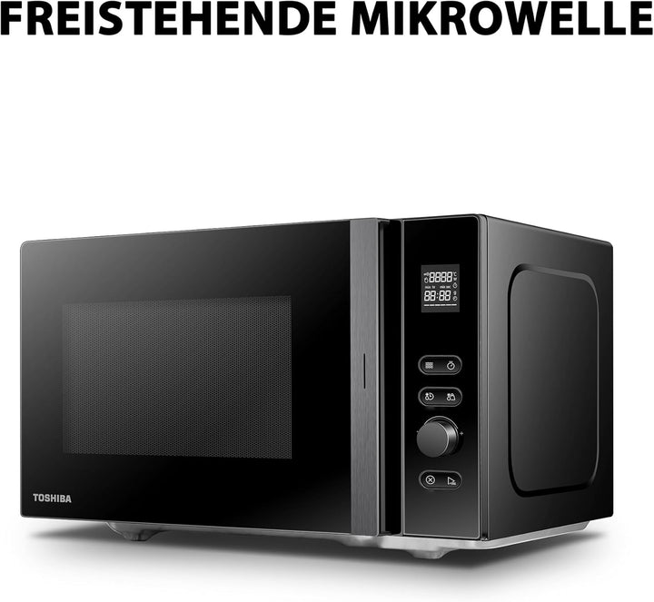 Toshiba MV-AM20T(BK) Mikrowelle/Solo-Mikrowelle/ 20 L/ 800 W/ 5 Leistungsstufen/ 12 Automatikprogram