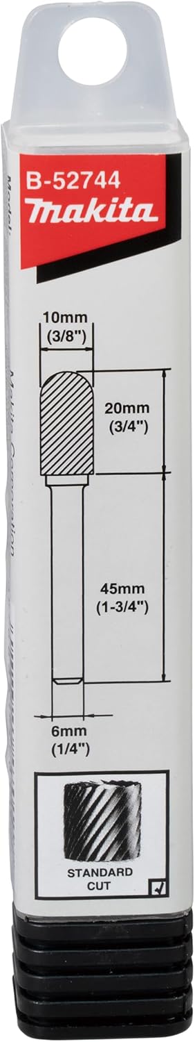Makita B-52744 Frässtift walzenrund Einfachv. 10 x 20 x 6 mm (SC), 10 x 20 x 6 mm (SC)