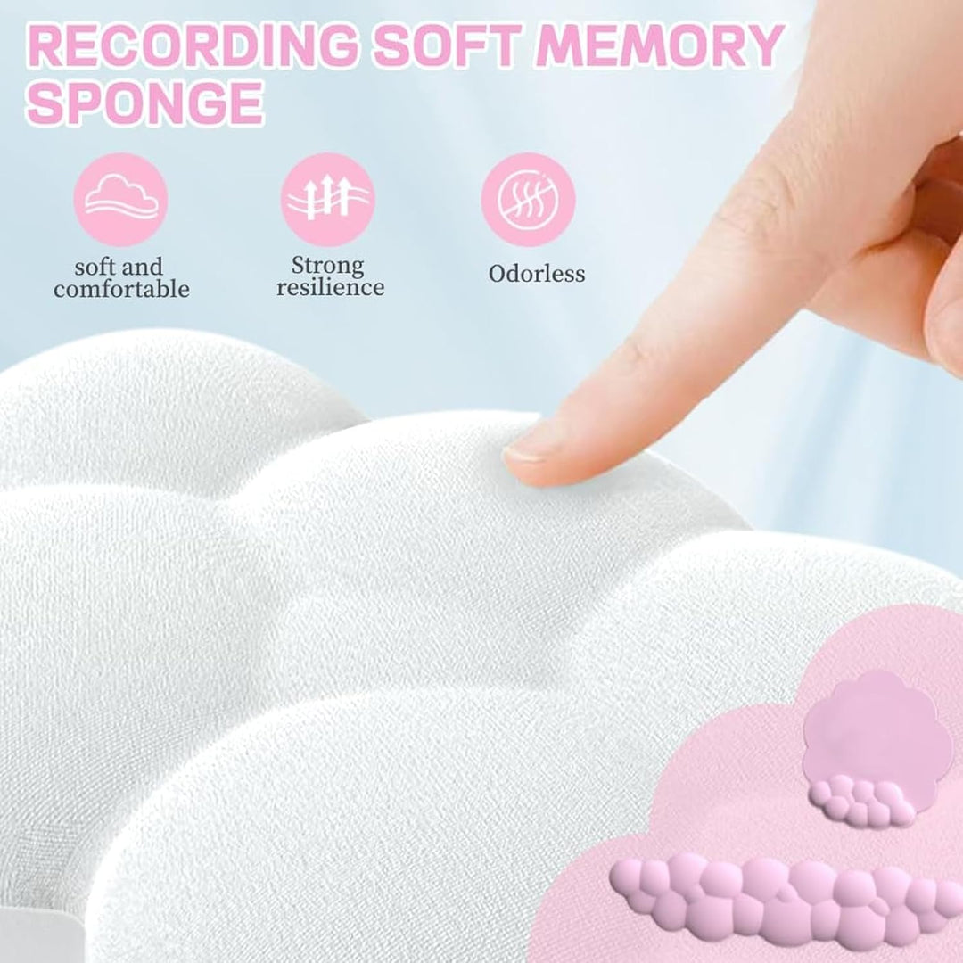Delmkin Wolken Mauspad mit Handgelenkauflage Set Ergonomisch Mousepad Handgelenkstütze Tastatur Hand