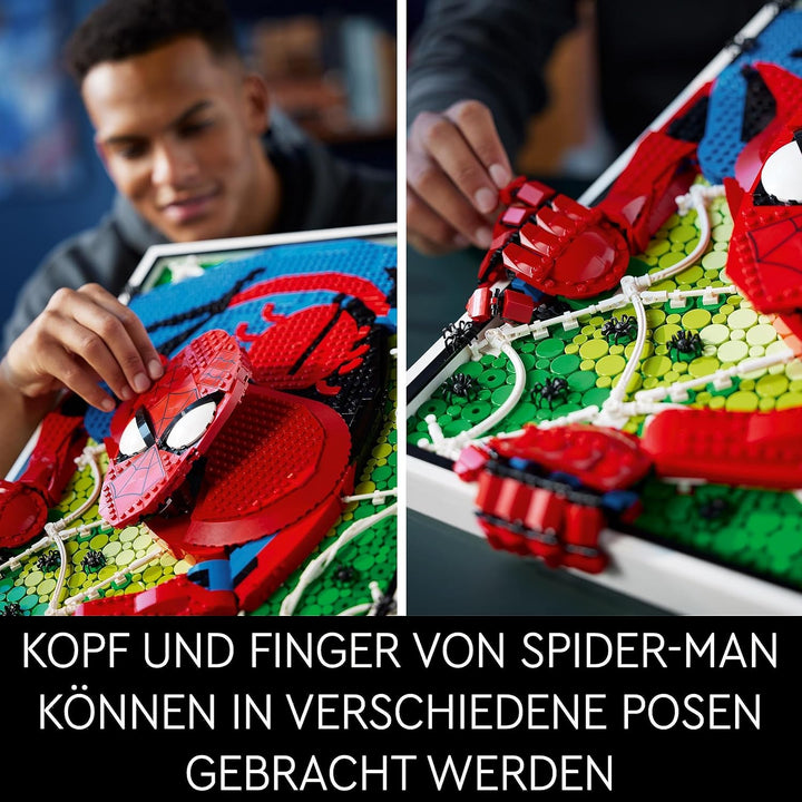 LEGO 31209 Art The Amazing Spider-Man Poster, 3D Wandbild-Set, baubares Leinwandbild, Superhelden-De