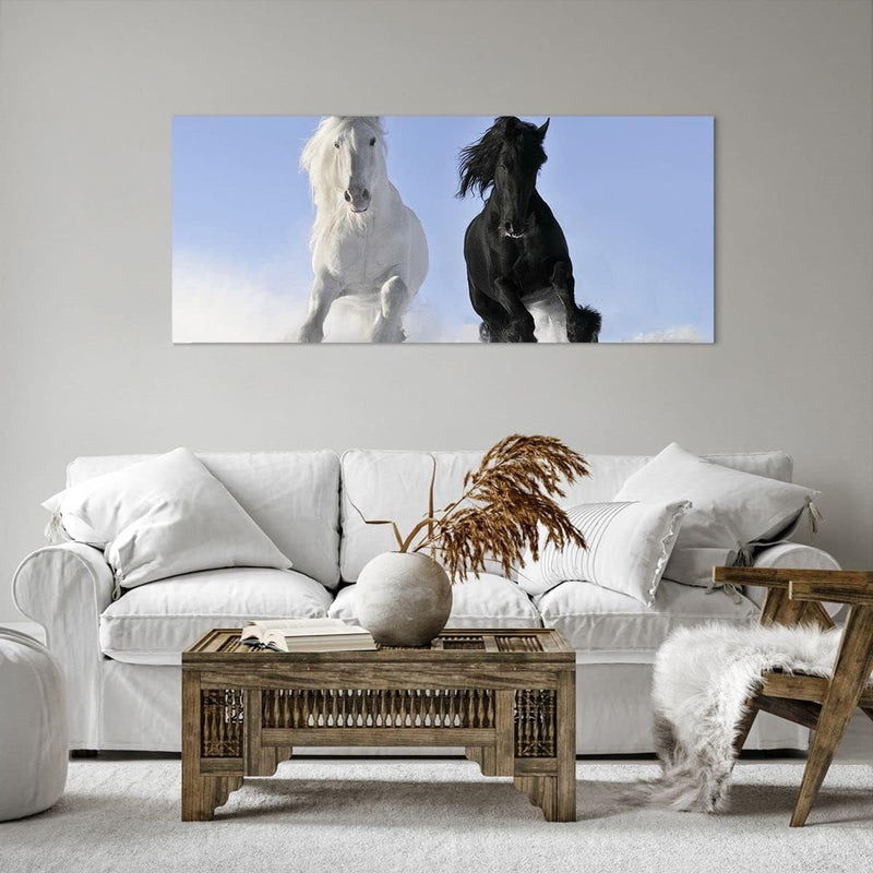 Wandbilder Dekoration Wohnzimmer Tiere Schönheit Wettbewerb Panorama Bilder auf Leinwand 120x50cm Le