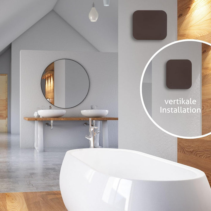 Turbionaire TREND 100 SDBC Abluftventilator, für Badezimmer, Küche, Wand/Decke, Frontplatte Dark Bro