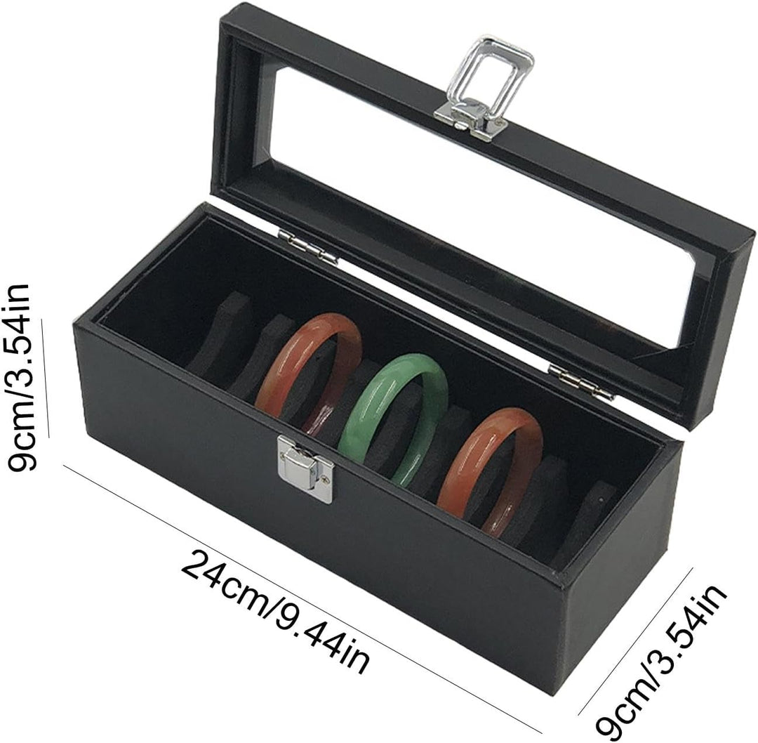 Armband-Aufbewahrungsbox, Armreif-Organizer-Box | PU-Leder-Vitrine, 10/20 -Fächer, Armreif-Aufbewahr