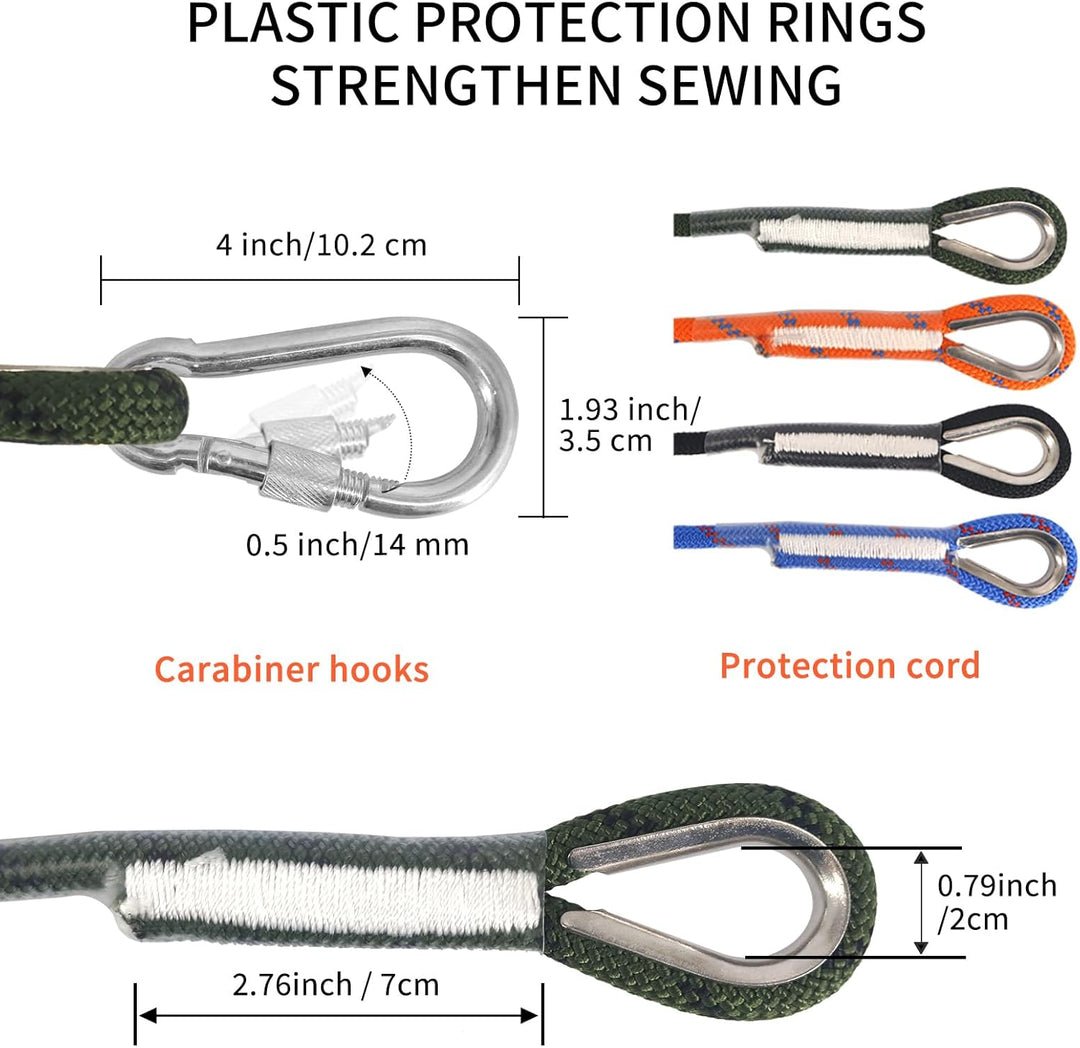 NewDoar 23KN Statisches Kletterseil 10 mm (3/8 Zoll) Zubehörkabel Ausrüstung 33 Fuss (10 m), 66 Fuss