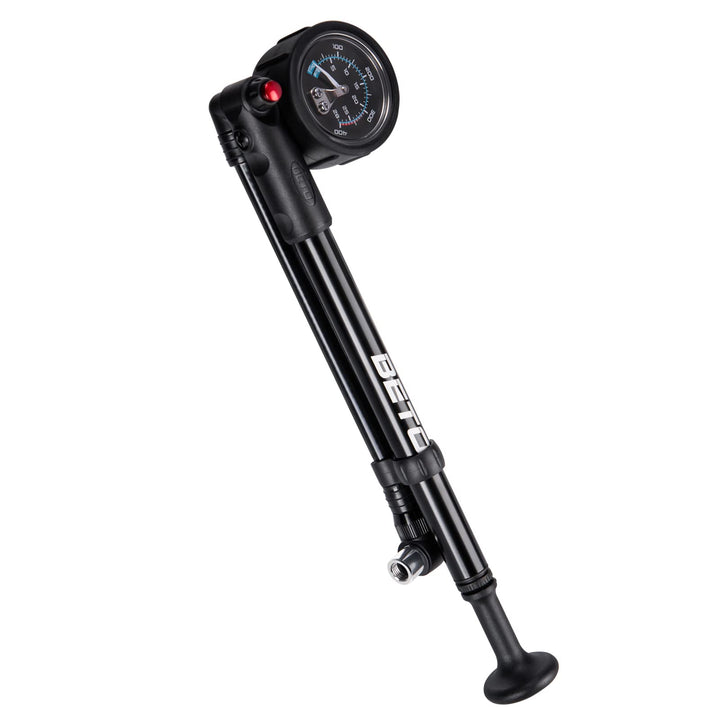 Beto Hochdruck-Stosspumpe – (400 PSI max) MTB Bike Shock Pump für Gabel & Hinterradaufhängung mit No