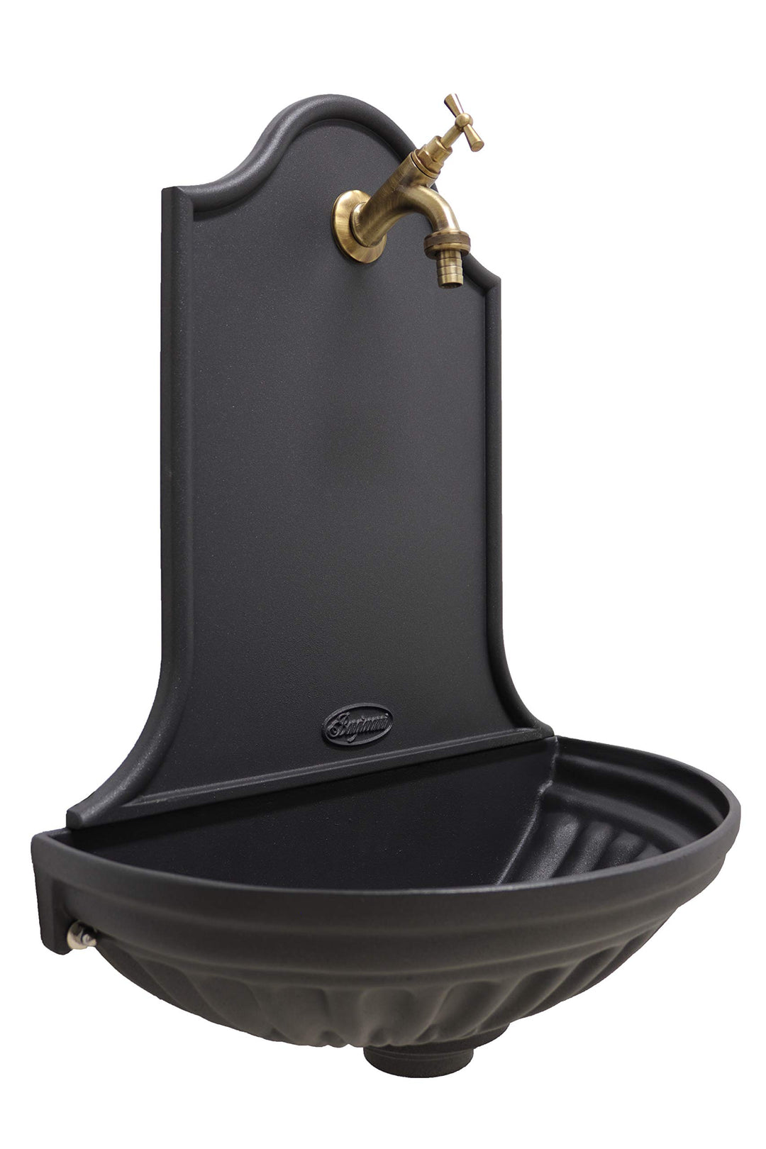 FONDERIA BONGIOVANNI Fontana Muro Siville Farbe Gusseisen mit Wasserhahn MOD.303 aus Messing Brunito