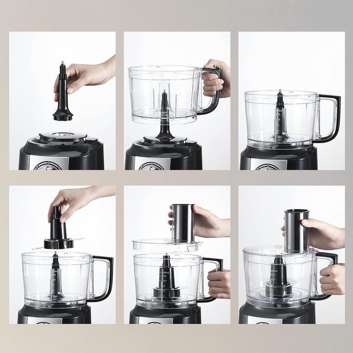 TopStrong Küchenmaschine, 800W küchenmaschine zerkleinerer, 2L Food Processor,Multizerkleinerer, Kom