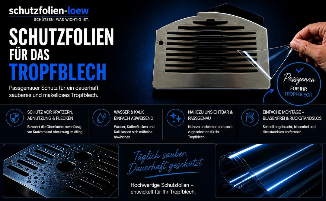 3 x Schutzfolie für Siemens EQ700 - EQ 700 INTEGRAL - TQ707D03 - TQ707DF5 - TQ703D07 - TQ715D03 - TQ