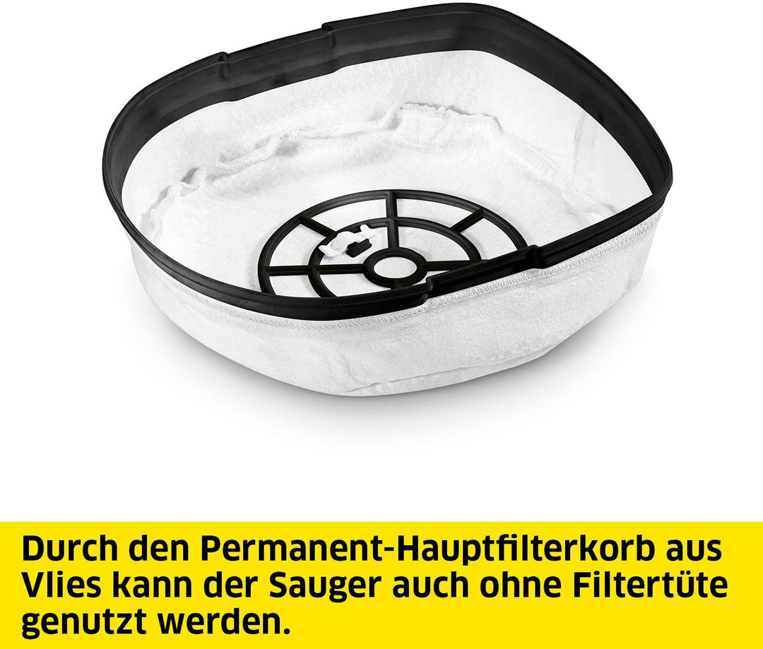 Kärcher T 7/1 Classic Trockensauger, 3,5 kg leichter Sauger, kompakt und wendig, 23 kPA Saugkraft, 7