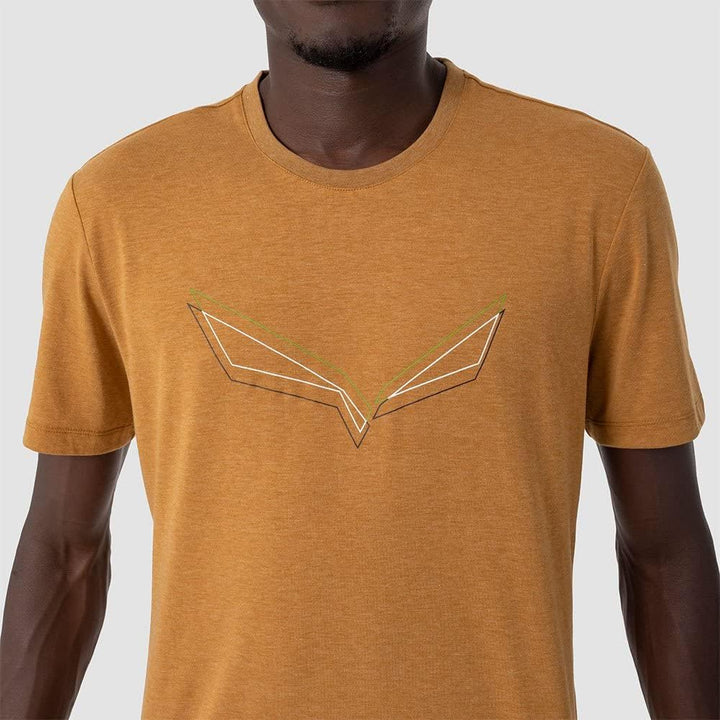 Salewa Herren Pure Eagle Frame Dry T-Shirt M Tshirt, XXL Golden Brown Melange