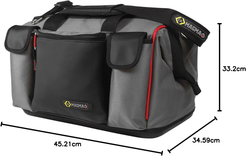 C.K MAGMA MA2627A Werkzeugtasche, 100% Polyester, schwarz, grau, 420x280x280 mm, 420x280x280 mm