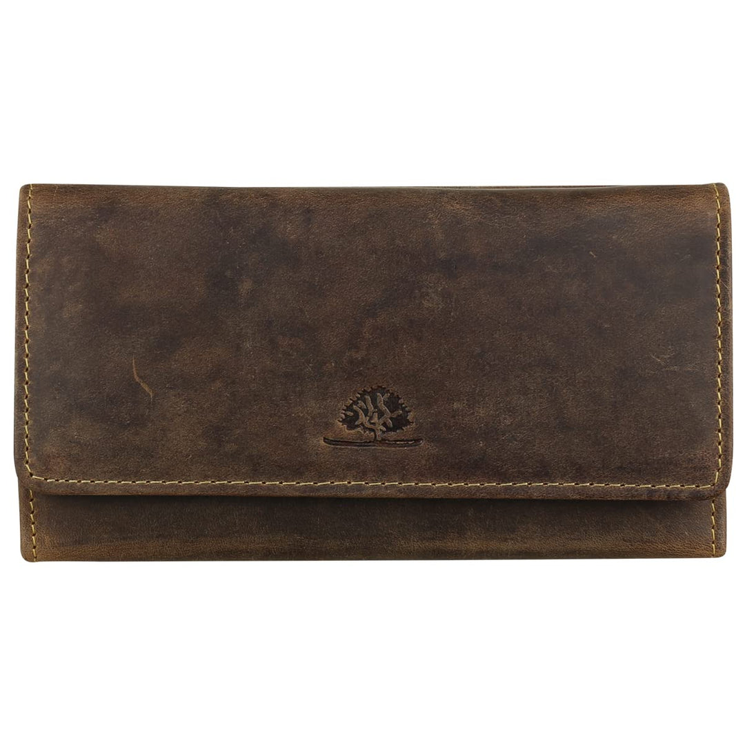 Greenburry Vintage Geldbörse Leder 18 cm (braun), braun
