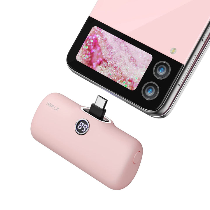 iWALK Powerbank 4800mAh,USB-C Ausgabe &amp; Eingabe, Tragbares Ladegerät, Petit Externer Akku Kompatibel