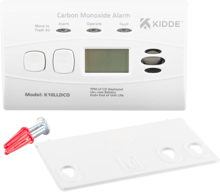 Kidde 10LLDCO Kohlenmonoxid Alarm Digital Display mit versiegelten Akku, Standard Alarm