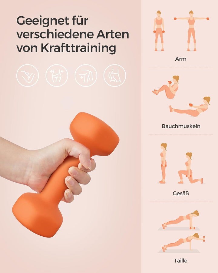SONGMICS Kurzhanteln 2er Set Hanteln Hexagon Neopren Beschichtung Krafttraining Workout Fitness Trai